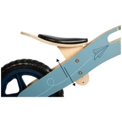 Small Foot - Houten Loopfiets Vliegtuig Blauw