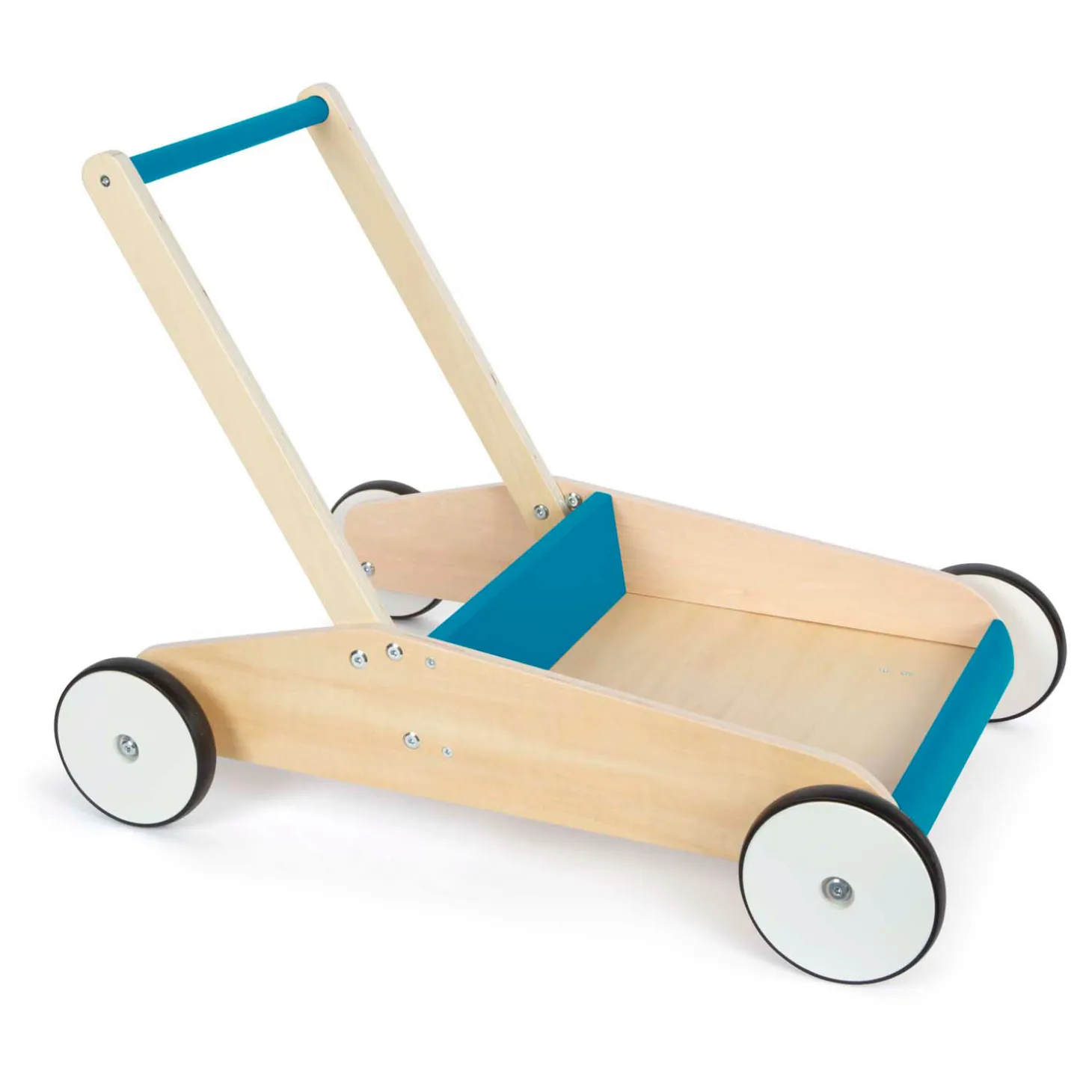 Small Foot - Houten Loopwagen Petrol Blauw