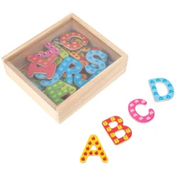 Small Foot - Houten Magnetische Letters Kleur, 37dlg.