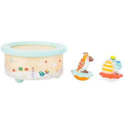 Small Foot - Houten Muziekdoos Papegaai en Olifant