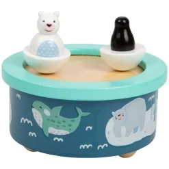 Small Foot  -  Houten Muziekdoos Noordpool Opwindbaar