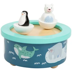 Small Foot  -  Houten Muziekdoos Noordpool Opwindbaar