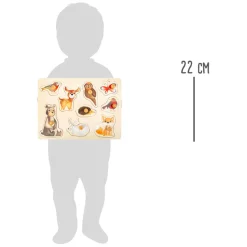 Small Foot - Houten Noppenpuzzel Bosdieren, 9st.