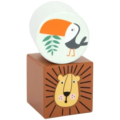 Small Foot - Houten Ontdekblokken Safari, 12dlg.