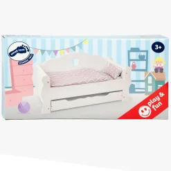 Small Foot - Houten Poppenbed met Lade en Beddengoed, 4dlg.