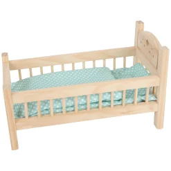 Small Foot - Houten Poppenbed Natuurlijk met Beddengoed, 4ldg.
