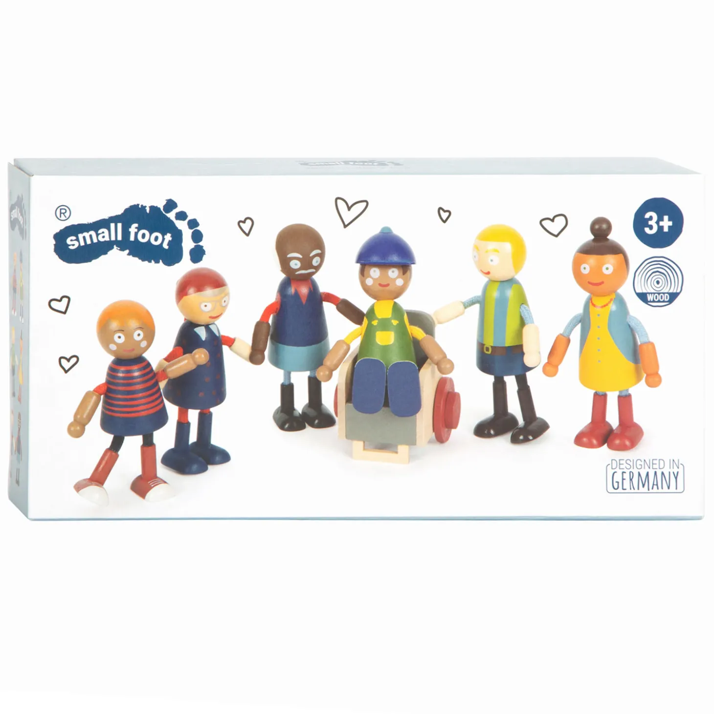 Small Foot - Houten Poppenhuis Familie met Rolstoel, 6st.