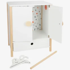 Small Foot - Houten Poppen Kledingkast Little Button met Hangers , 3dlg.