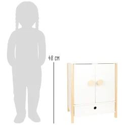 Small Foot - Houten Poppen Kledingkast Little Button met Hangers , 3dlg.