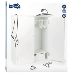 Small Foot - Houten Poppen Kledingkast met Hangers, 3dlg.