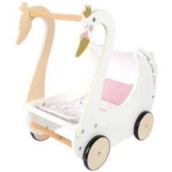 Small Foot - Houten Poppenwagen Zwaan