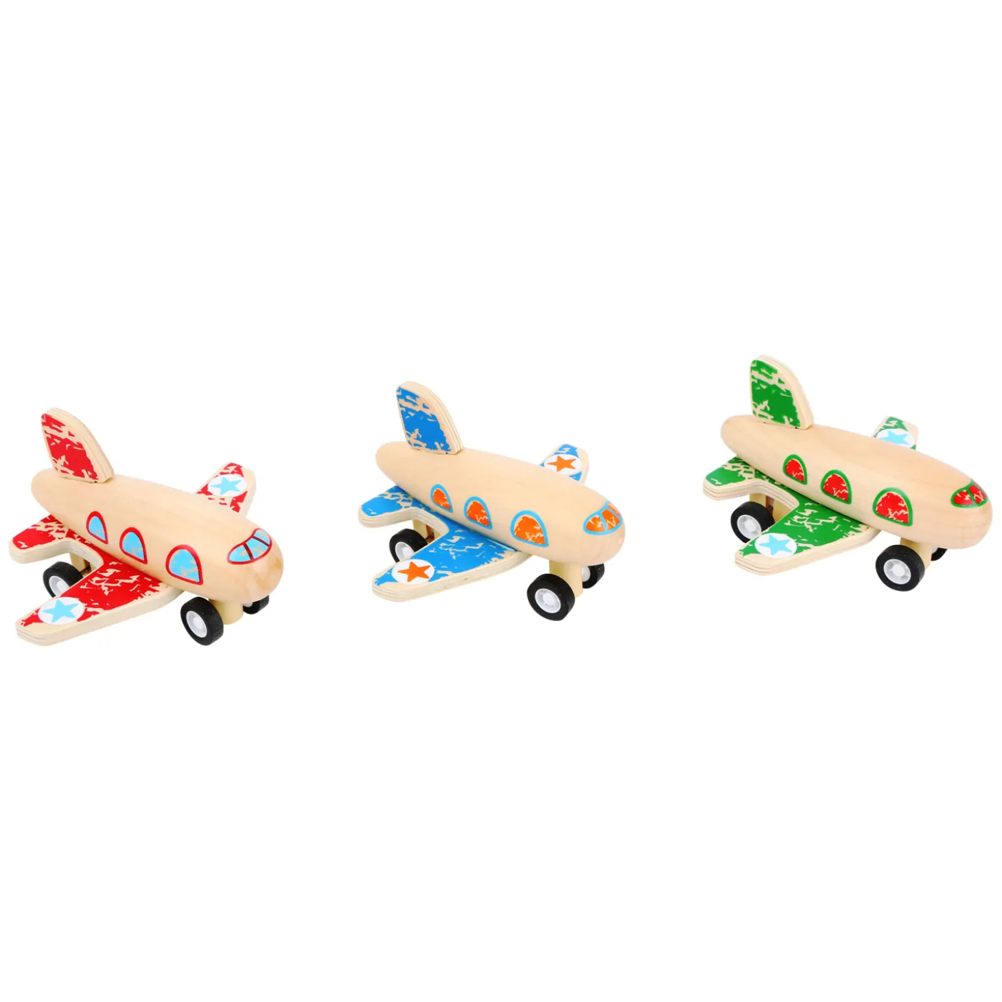 Small Foot - Houten Pull-back Vliegtuig, per stuk