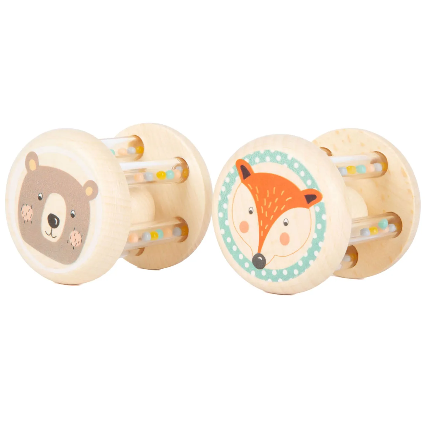 Small Foot - Houten Rammelaar Dier, Set van 2