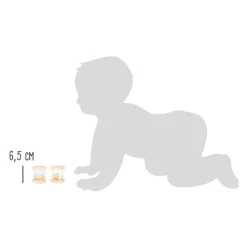 Small Foot - Houten Rammelaar Dier, Set van 2