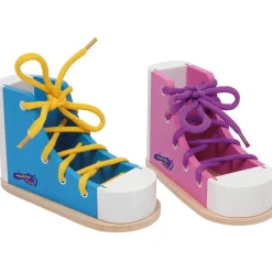 Small Foot  -  Houten Rijgschoenen, 2st.