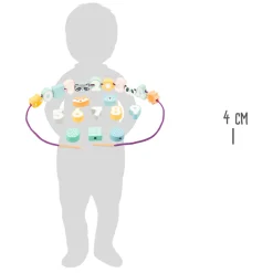 Small Foot - Houten Rijgsspel Dieren en Cijfers, 22dlg.