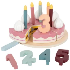 Small Foot - Houten Snijbare Verjaardagstaart, 18dlg.