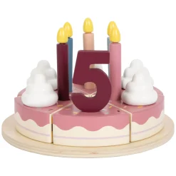 Small Foot - Houten Snijbare Verjaardagstaart, 18dlg.