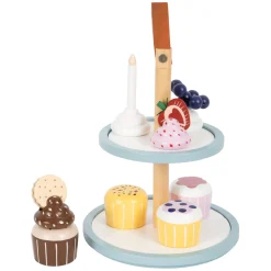 Small Foot - Houten Speeleten Etagere met Cupcakes, 13dlg.