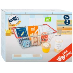 Small Foot - Houten Speeleten in Winkelmandje, 9dlg.