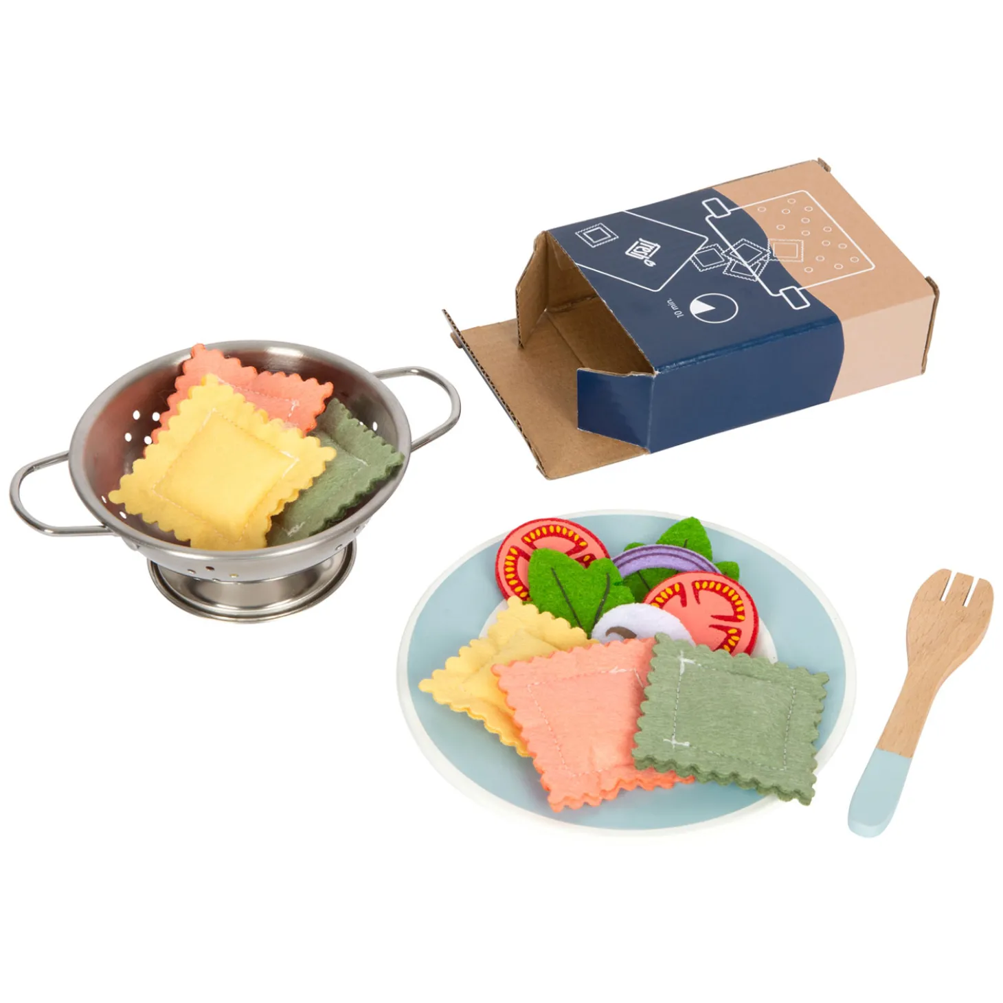 Small Foot - Houten Speeleten Pasta Chef Set, 19dlg.