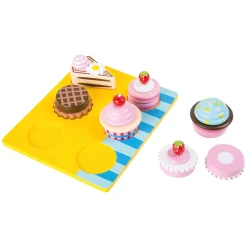 Small Foot - Houten Speeleten Cupcakes en Cake Set, 13dlg.
