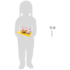 Small Foot - Houten Speeleten Cupcakes en Cake Set, 13dlg.