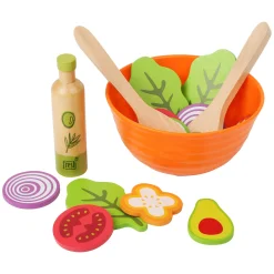 Small Foot - Houten Speeleten Salade Speelset, 15dlg,