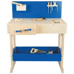 Small Foot - Houten Speelgoedwerkbank Blauw met Accessoires