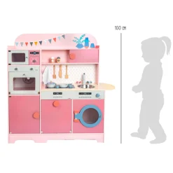 Small Foot - Houten Speelkeuken Gourmet Roze, 12dlg.