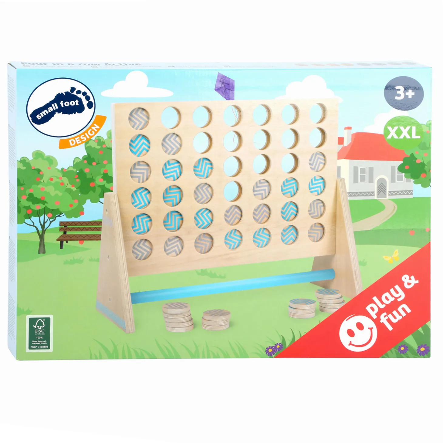 Small Foot - Houten Spel Four in a Row XXL, 43dlg.