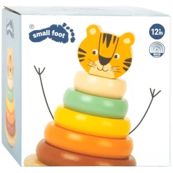 Small Foot - Houten Stapeltoren Safari Tijger, 7dlg.