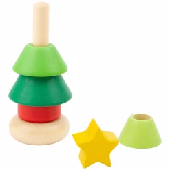 Small Foot - Houten Stapeltoren Kerstfiguur, Per Stuk