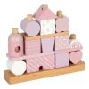Small Foot - Houten Stapelhuis Roze - 18dlg.