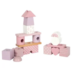 Small Foot - Houten Stapelhuis Roze - 18dlg.