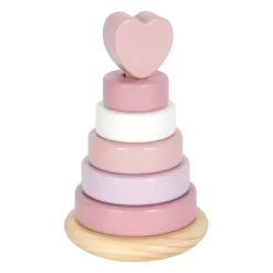 Small Foot - Houten Stapeltoren Roze - 7dlg.