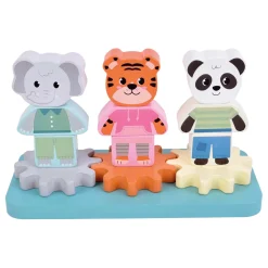 Small Foot - Houten Stapelspel met Tandwielen Jungle Friends FSC