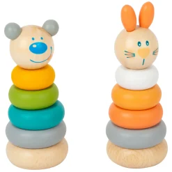 Small Foot - Houten Stapeltoren Dier Pastel, 6dlg.