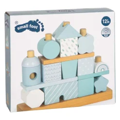 Small Foot - Houten Stapelhuis Blauw - 18dlg.