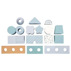 Small Foot - Houten Stapelhuis Blauw - 18dlg.