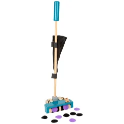 Small Foot - Houten Stofzuiger met Gekleurde Klittenband Stippen, 12dlg.