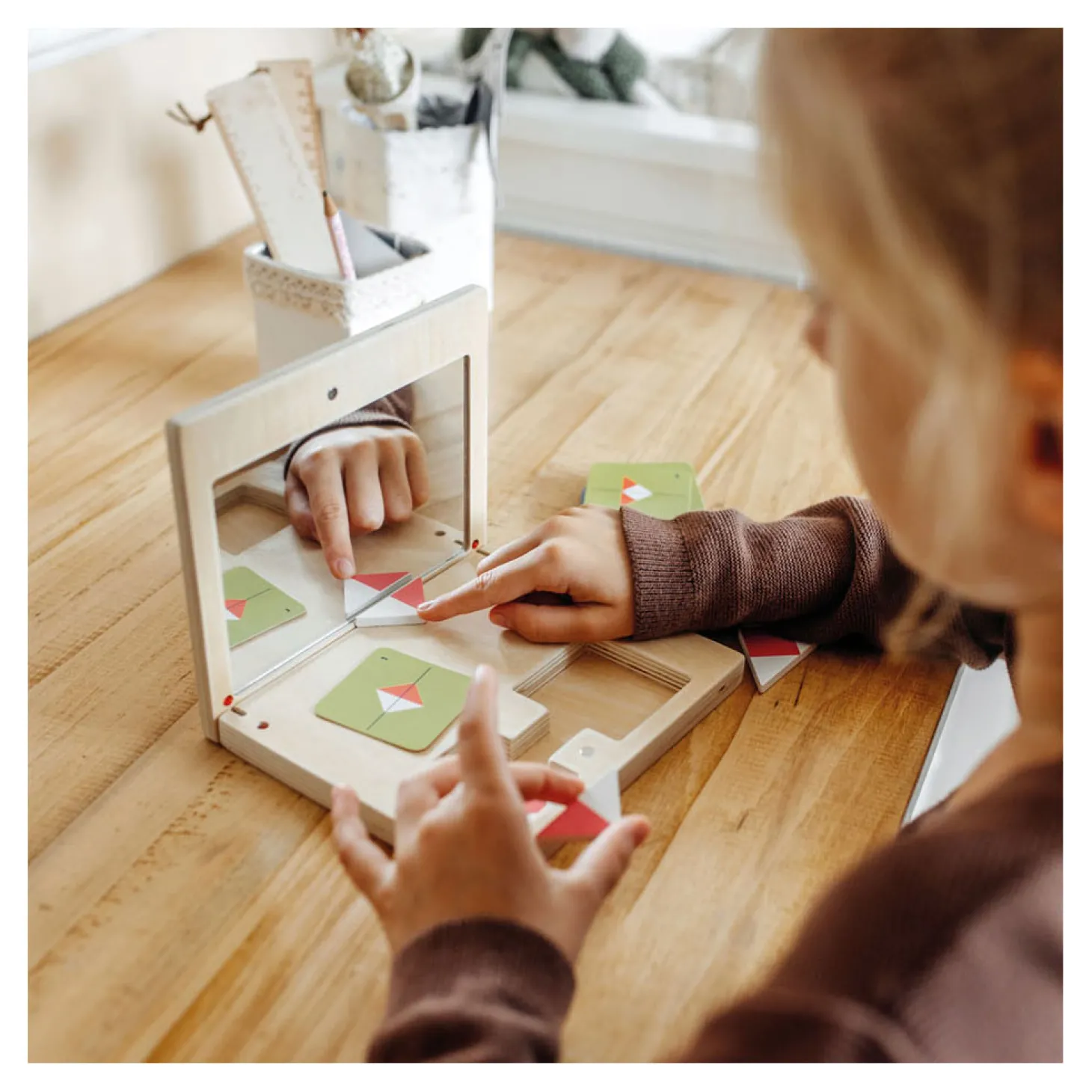 Small Foot - Houten Symmetriespel met Spiegel Educatief