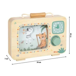 Small Foot - Houten Televisie Muziekdoos Safari FSC