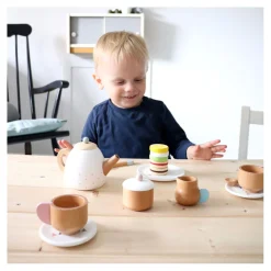 Small Foot - Houten Theeset met Speeleten, 17dlg.