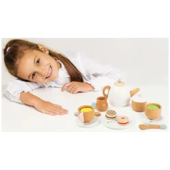 Small Foot - Houten Theeset met Speeleten, 17dlg.
