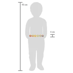 Small Foot - Houten Tollen Gestreept, Set van 6