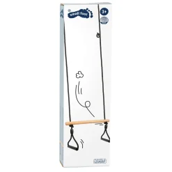 Small Foot - Houten Trapezeschommel met Gymnastiekringen Black Line