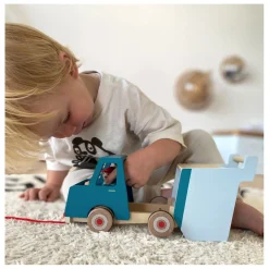 Small Foot - Houten Trekfiguur Kiepvrachtwagen