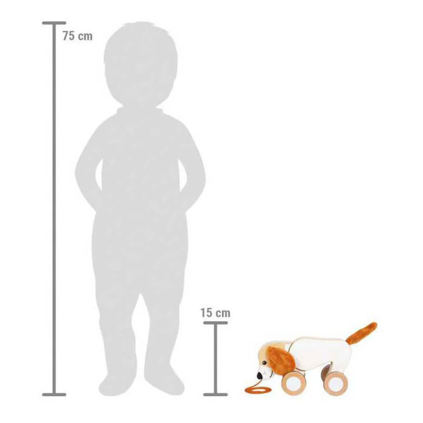 Small Foot - Houten Trekhond met Knisperende Oren