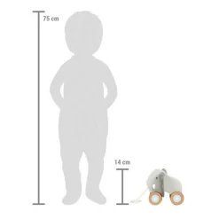 Small Foot - Houten Trekolifant met Knisperende Oren